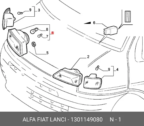 Фара LANCIA 1301149080