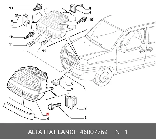 Фара LANCIA 46807769