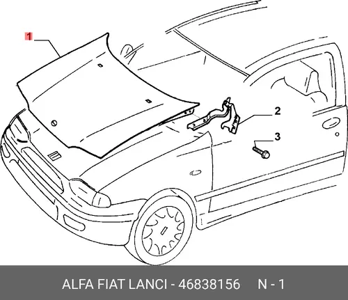 КАПОТ 46838156 LANCIA