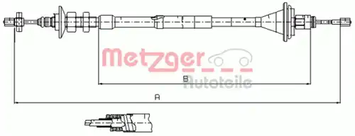 Трос сцепления METZGER 11.2911