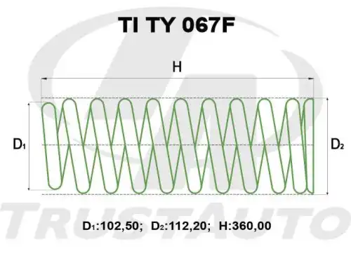 TITY067F 'ПРУЖИНА ДЛЯ ЛИФТИНГА + 2' (50ММ) ()' TRUSTAUTO
