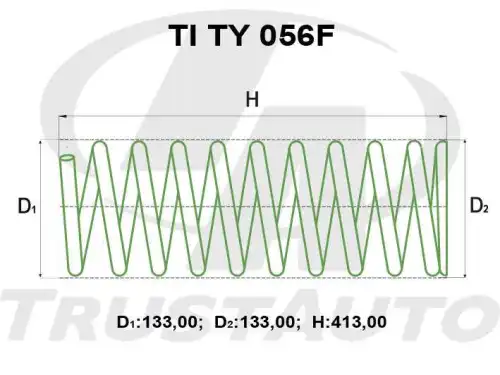Пружина для лифтинга + 50 мм. - (TI), TI TY 056F TRUSTAUTO