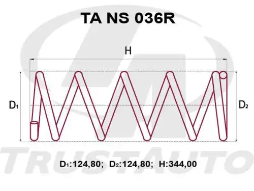 Пружина усиленная 31 TANS036R TRUSTAUTO