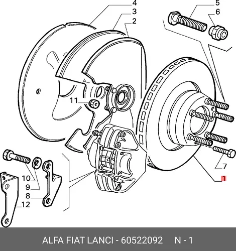 Тормозной диск FIAT 60522092
