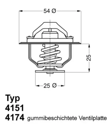 Термостат системы охлаждения WAHLER 4151.79D