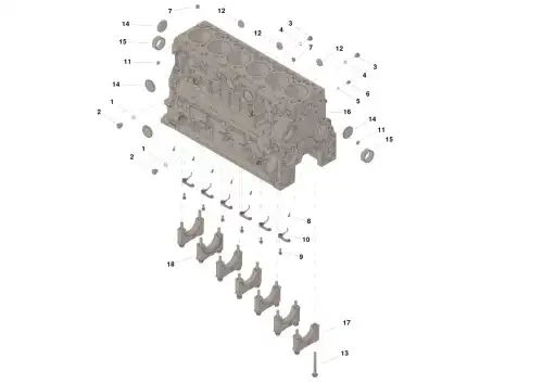  Блок цилиндров двигателя 6ISBe/6ISDE 495 4955412 DCEC