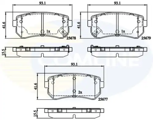 Тормозные колодки дисковые COMLINE CBP32276