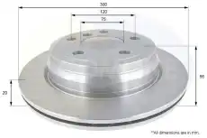 Тормозной диск COMLINE ADC1776V вентилируемый , задняя ось