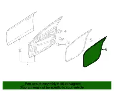 уплотнитель стекла двери 82120F20004X HYUNDAI
