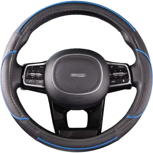 ОПЛЕТКА SKYWAY COMBO-5 M ЧЕРНО/СИНЯЯ ЭКОКОЖА S01102334