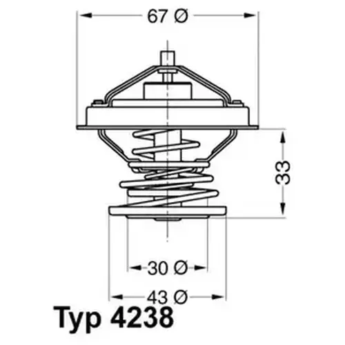 Термостат системы охлаждения WAHLER 4238.92D