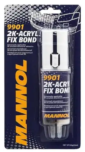  КЛЕЙ ДЛЯ ПЛАСТИКА/9901 2K-ACRYL FIXED BOND 30 ГР. () MANNOL