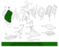 COVER FRONT SEAT BACKREST 46391015037M72 MB