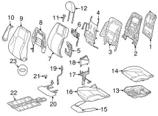 COVER FRONT SEAT BACKREST 46391015037M72 MB