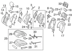 COVER FRONT SEAT BACKREST 21791055023D93 MB