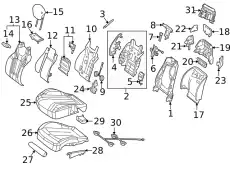 COVER FRONT SEAT BACKREST 21791061113D93 MB