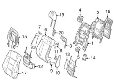 COVER FRONT SEAT BACKREST 21891028479F17 MB
