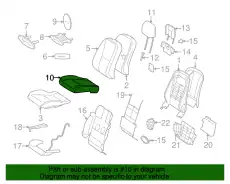 FRONT SEAT CUSHION 22191064037H91 MB
