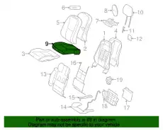 FRONT SEAT CUSHION 22191064038L53 MB