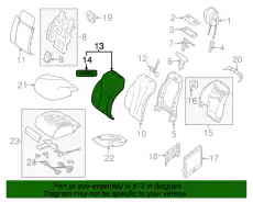 COVER FRONT SEAT BACKREST 22291002087N31 MB