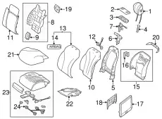 COVER FRONT SEAT BACKREST 22291002087N31 MB