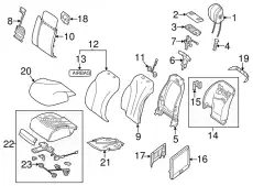 COVER FRONT SEAT BACKREST 22291092071B55 MB