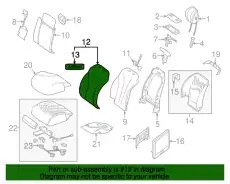 COVER FRONT SEAT BACKREST 22291092077N31 MB