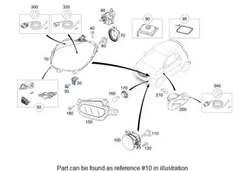 HEADLAMP UNIT 4539066201 MB