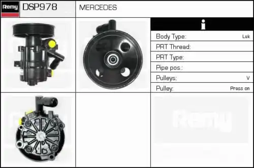 Насос гидроусилителя руля DELCO REMY DSP978