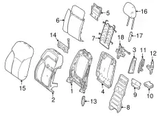 COVER FRONT SEAT BACKREST 16691061197E80 MB