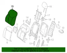 COVER FRONT SEAT BACKREST 16691081197E80 MB