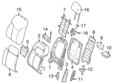 COVER FRONT SEAT BACKREST 16691081197E80 MB