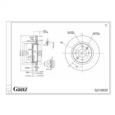 Тормозной диск GANZ GIJ10020