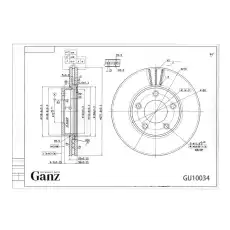 Тормозной диск GANZ GIJ10034