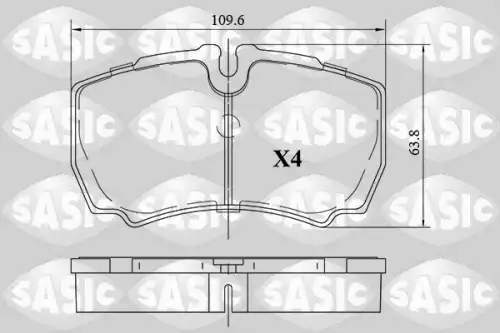Тормозные колодки дисковые SASIC 6216090