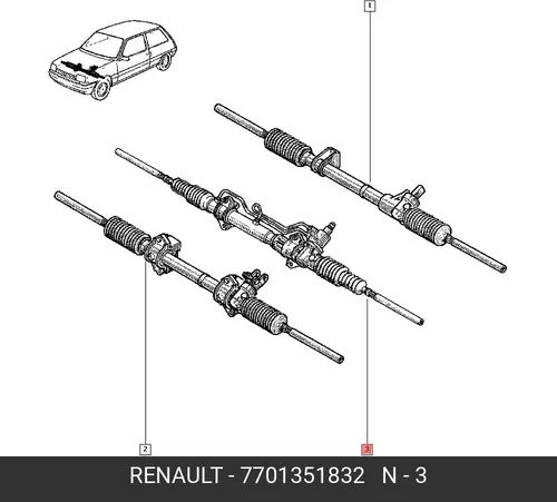 Рулевая рейка RENAULT 7701351832