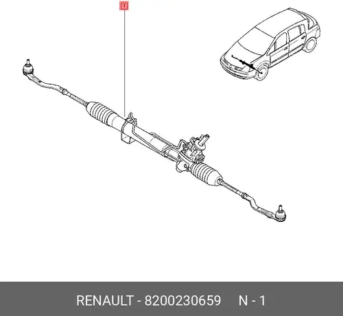 Рулевая рейка RENAULT 8200230659