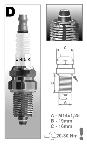 Свеча зажигания BRISK 1204