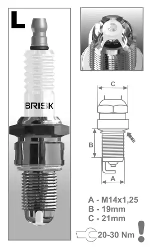Свеча зажигания BRISK 3034
