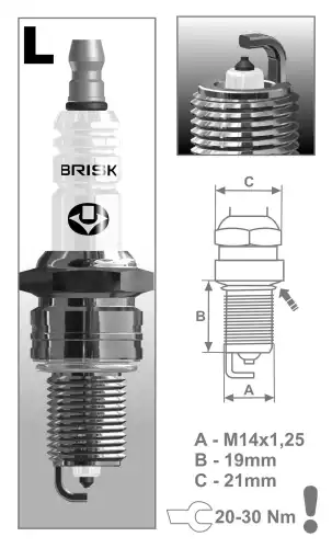Свеча зажигания BRISK 1408