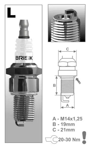 Свеча зажигания BRISK 1528
