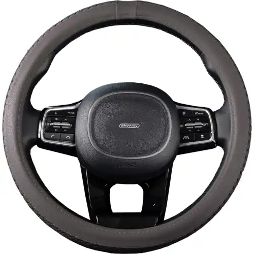 Оплетка SKYWAY Real-8 М Серая экокожа S01108014
