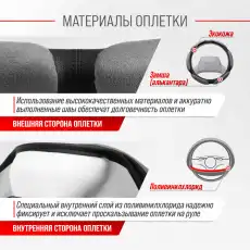Оплетка подушечек черносерая замша S01101069 SKYWAY