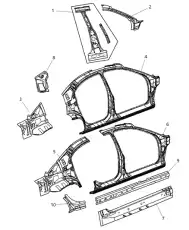  ПАНЕЛЬ БОКОВИНЫ ЛЕВАЯ 04878031AF CHRYSLER