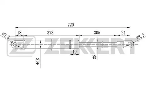 Амортизатор капота ZEKKERT GF1404