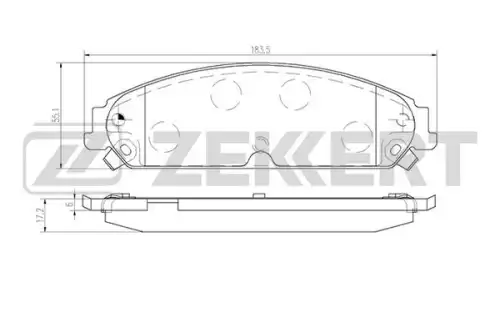 Тормозные колодки дисковые ZEKKERT BS2428