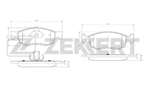 Тормозные колодки дисковые передняя ось ZEKKERT BS2940