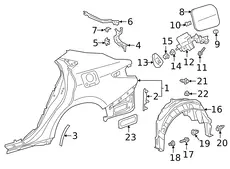 Крыло TOYOTA / LEXUS 6160133430