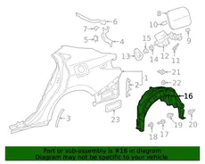 Подкрылок TOYOTA / LEXUS 6563833120