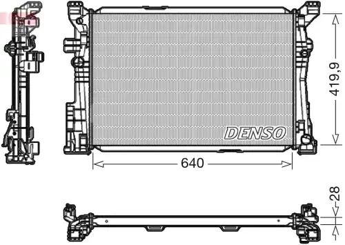 Радиатор системы охлаждения двигателя DENSO DRM17097